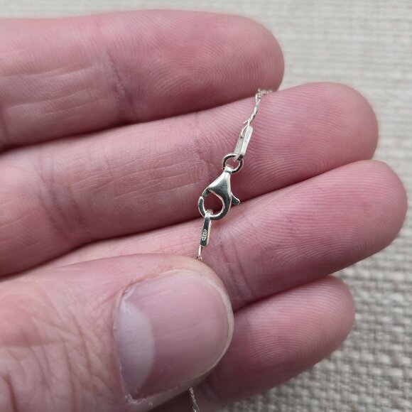 18 Inch Sterling Silver Colorful Sea Glass Pendant Necklace A6406 - Picture 4 of 6